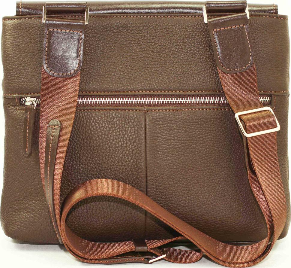 Шкіряна чоловіча сумка коричневого кольору VATTO (11912)