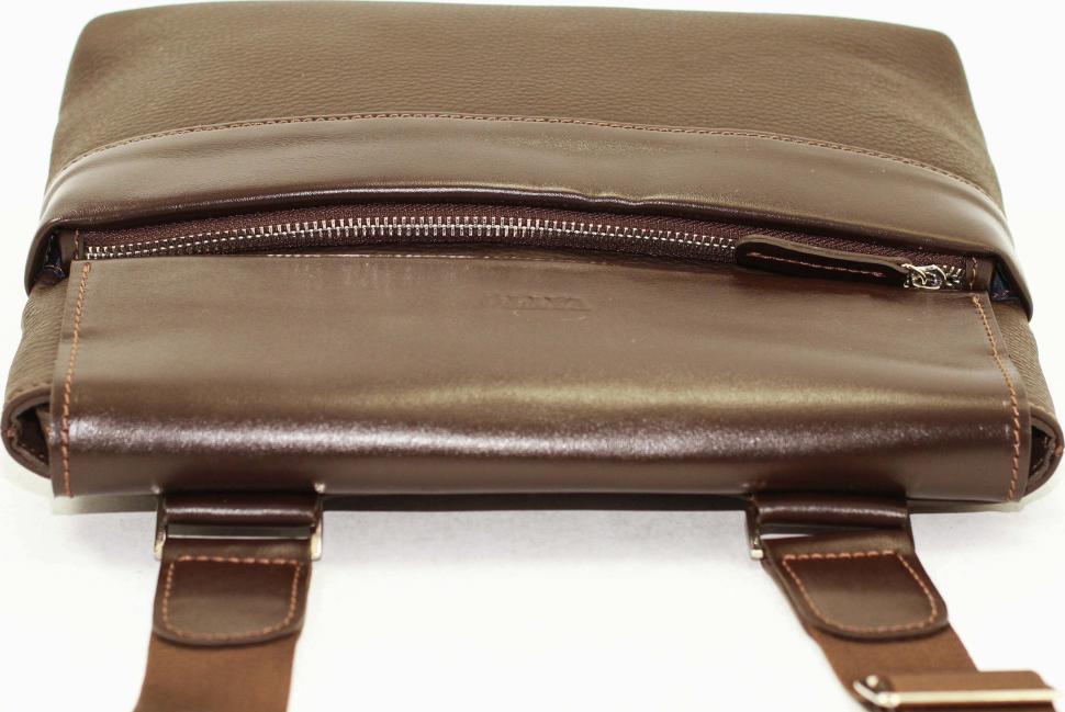 Шкіряна чоловіча сумка коричневого кольору VATTO (11912)