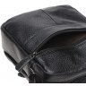 Маленькая мужская сумка через плечо из натуральной кожи на два отдела Borsa Leather (19366) - 6