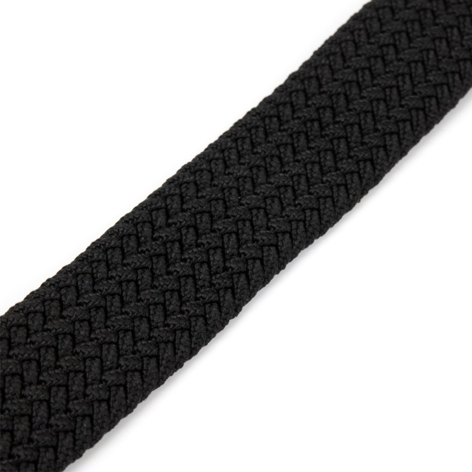 Текстильний чоловічий ремінь під штани в класичному чорному кольорі Vintage (2420525)