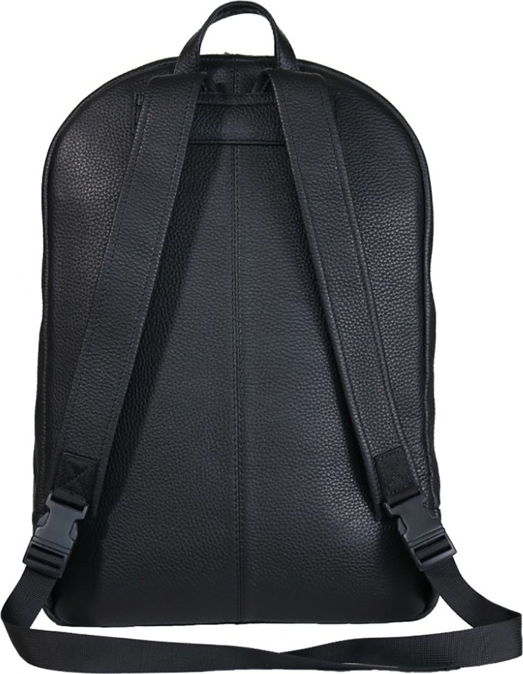 Большой кожаный рюкзак черного цвета на две молнии Issa Hara (21153)