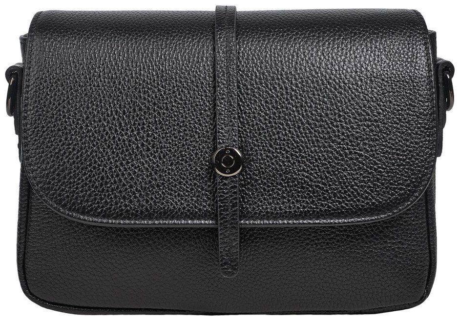 Каркасная сумка для женщин на плечо из натуральной кожи флотар Desisan 107271 черного цвета modnotak фото №1