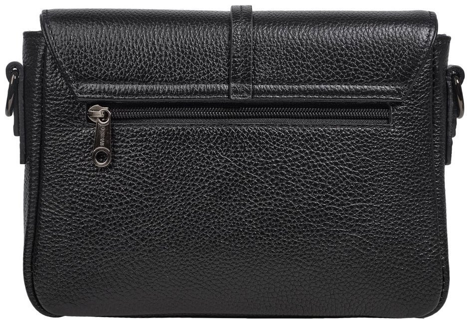 Каркасная сумка для женщин на плечо из натуральной кожи флотар Desisan 107271 черного цвета modnotak фото №4