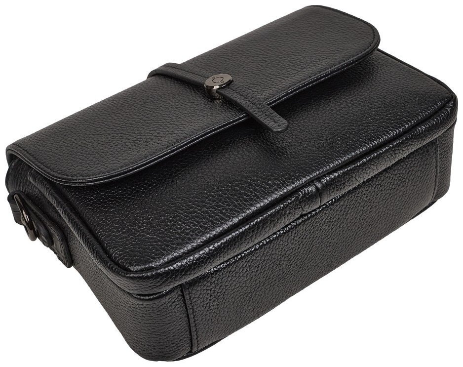 Каркасная сумка для женщин на плечо из натуральной кожи флотар Desisan 107271 черного цвета modnotak фото №5