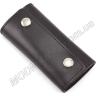 Шкіряна ключниця чорного кольору на кнопках ST Leather (16110) - 1