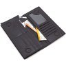 Кожаный купюрник черного цвета с фиксацией на магниты ST Leather 1767471 - 6