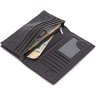 Кожаный купюрник черного цвета с фиксацией на магниты ST Leather 1767471 - 7