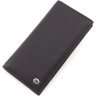 Шкіряний купюрник чорного кольору з фіксацією на магніти ST Leather 1767471