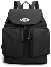 Чорний жіночий рюкзак із міцного текстилю з клапаном Confident 77571
