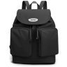 Чорний жіночий рюкзак із міцного текстилю з клапаном Confident 77571 - 1
