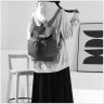 Чорний жіночий рюкзак із міцного текстилю з клапаном Confident 77571 - 3