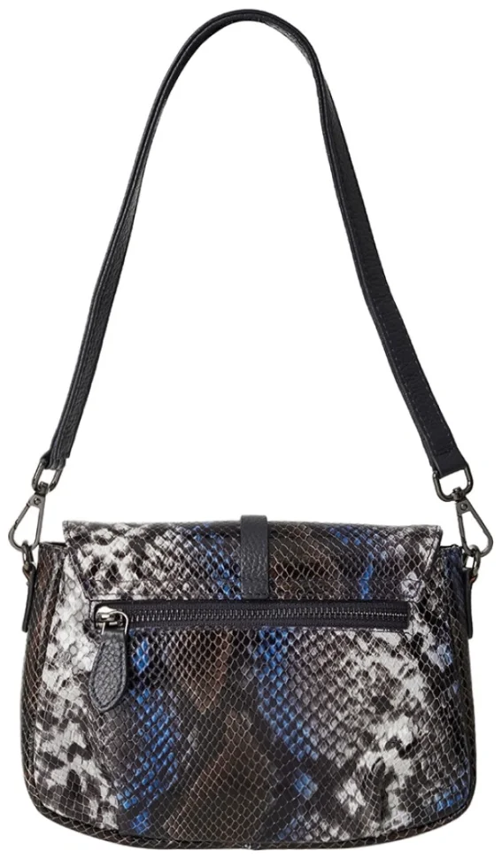 Кожаная женская сумка с фактурой под рептилию с клапаном на магните Desisan 107771 modnotak фото №3