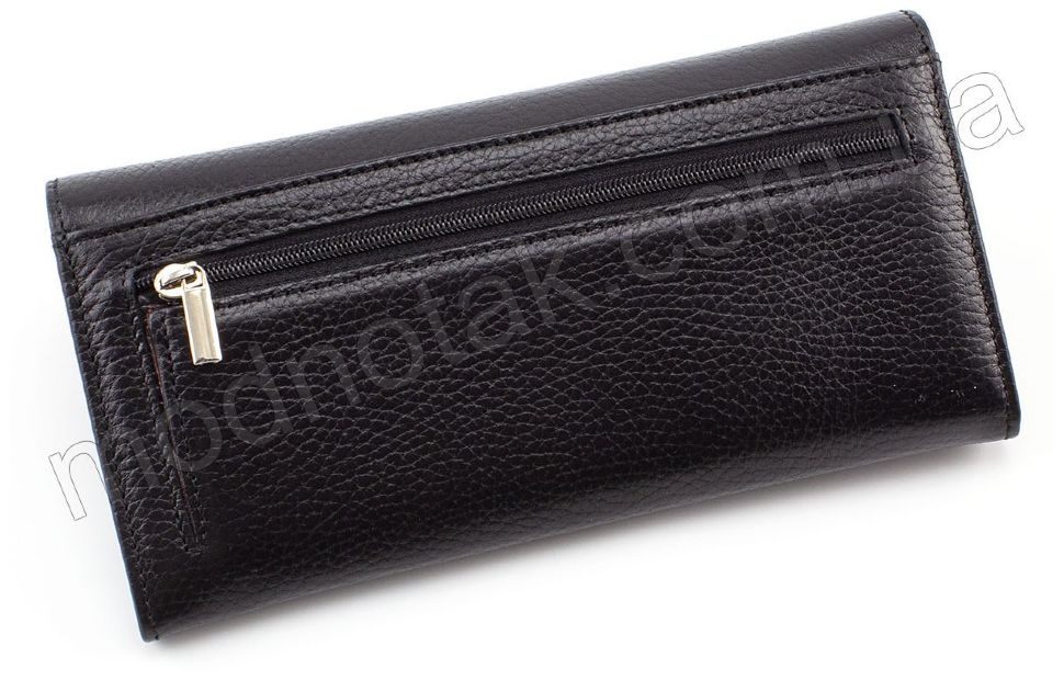 Тонкий жіночий гаманець чорного кольору KARYA (1071-45)