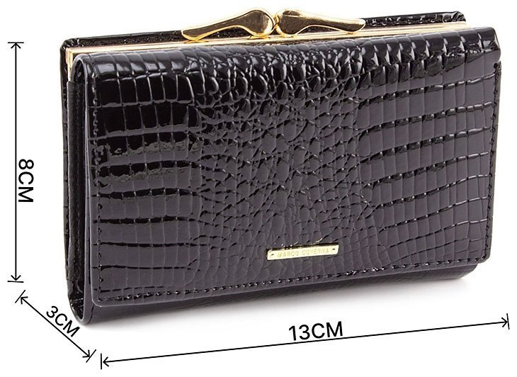 Лаковый маленький кошелек на магнитах Marco Coverna (16630) modnotak фото №3