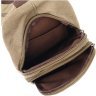 Мужской слинг-рюкзак из текстиля оливкового цвета Vintagе 2422174 - 4