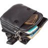 Вертикальная мужская сумка-барсетка черного цвета на два отделения KARYA (2417389) - 3