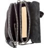 Вертикальная мужская сумка-барсетка черного цвета на два отделения KARYA (2417389) - 4