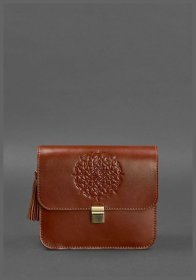 Світло-коричнева жіноча бохо-сумка з натуральної шкіри BlankNote 78571