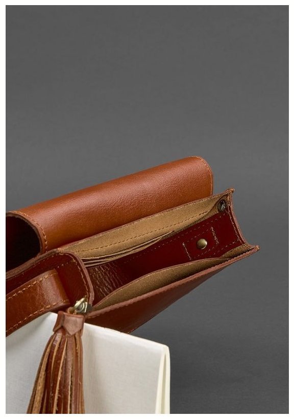 Светло-коричневая женская бохо-сумка из натуральной кожи BlankNote 78571