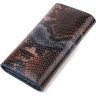 Різнобарвний жіночий гаманець з натуральної шкіри з тисненням під змію CANPELLINI (2421663) - 2