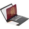 Черная обложка для паспорта из фактурной кожи высокого качества Visconti 68771 - 8