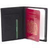 Черная обложка для паспорта из фактурной кожи высокого качества Visconti 68771 - 2