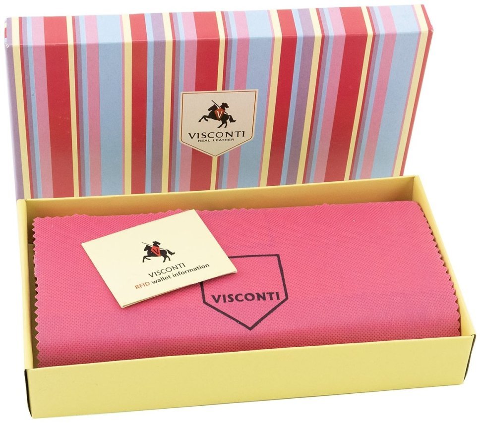 Якісний жіночий гаманець із натуральної шкіри червоного кольору з клапаном Visconti 69271 modnotak фото №10