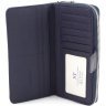 Темно-синій гаманець великого розміру з фактурної шкіри з двома автономними відсіками ST Leather (15341) - 2