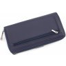 Темно-синій гаманець великого розміру з фактурної шкіри з двома автономними відсіками ST Leather (15341) - 4
