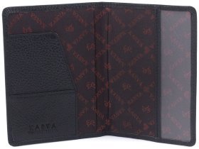 Тонкая черная обложка для паспорта из натуральной кожи турецкого производства KARYA 69771