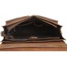 Мужской матовый вместительный портфель коричневого цвета из винтажной кожи Bexhill (19707) - 4