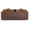 Мужской матовый вместительный портфель коричневого цвета из винтажной кожи Bexhill (19707) - 5