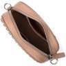 Женская сумка-кроссбоди из натуральной кожи бежевого цвета на цепочке Vintage 2422335 - 4