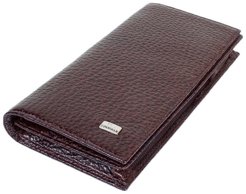 Великий чоловічий купюрник із якісної шкіри флотар Desisan 80472 коричневого кольору modnotak фото №3