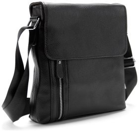 Мужская кожаная сумка планшет черного цвета Tiding Bag 90772