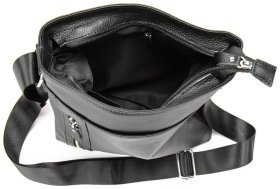 Мужская кожаная сумка планшет черного цвета Tiding Bag 90772