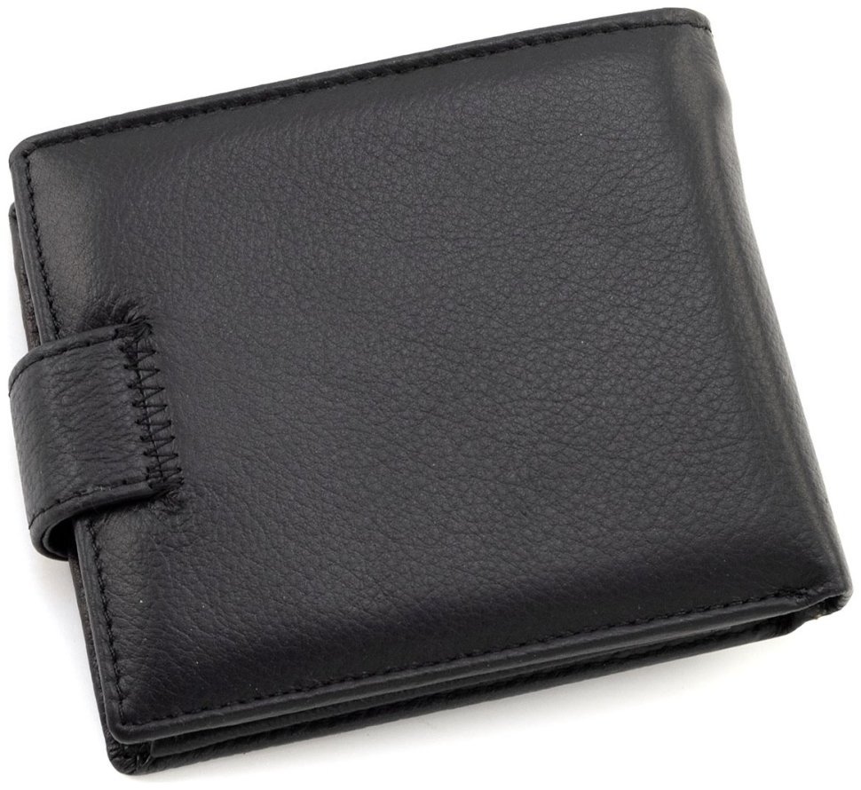 Кожаное портмоне мужское с большим количеством карманов для карт Marco Coverna 90872 (цвет черный) modnotak фото №3