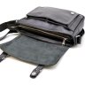 Мужская повседневная сумка-мессенджер из натуральной кожи черного цвета TARWA (21725) - 7