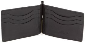 Мужской черный зажим из матовой кожи ST Leather (16820)