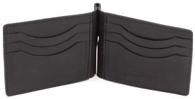 Мужской черный зажим из матовой кожи ST Leather (16820) - 2