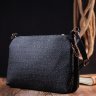 Оригінальна жіноча сумка-кроссбоді чорного кольору з еко-шкіри Vintage (18701) - 8
