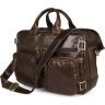 Популярна сумка-трансформер з вінтажній шкіри коричневого кольору VINTAGE STYLE (14074) - 1