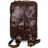 Популярна сумка-трансформер з вінтажній шкіри коричневого кольору VINTAGE STYLE (14074) - 9