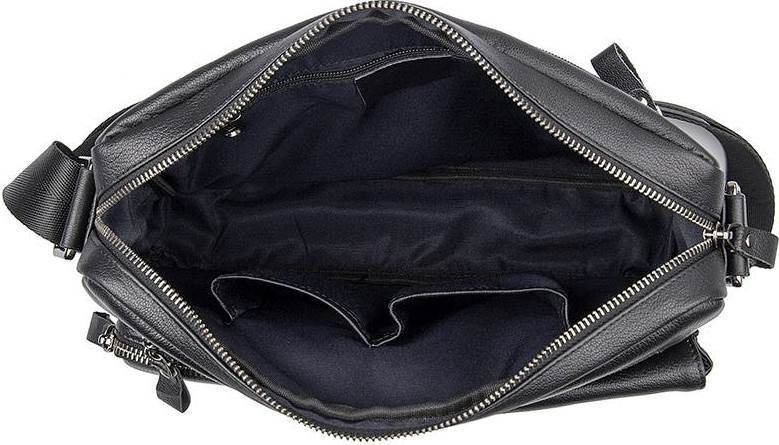 Удобная кожаная сумка мессенджер среднего размера VINTAGE STYLE (14521)