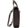 Чоловіча ділова сумка-портфель із натуральної шкіри темно-коричневого кольору KARYA (21741) - 2