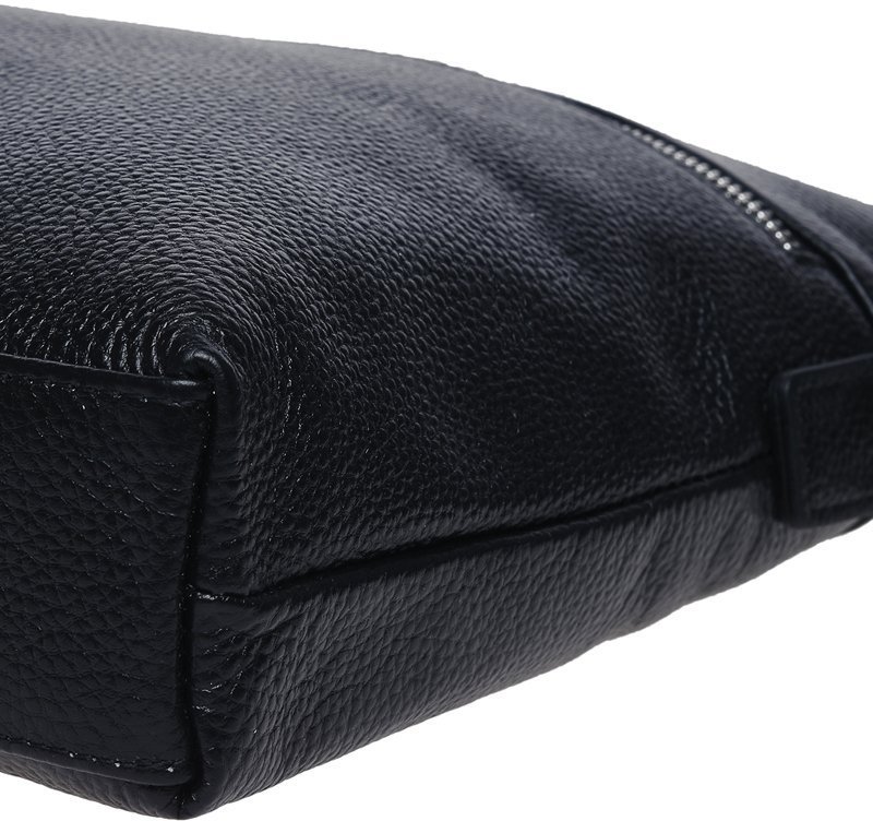 Черная сумка под ноутбук из натуральной кожи с двумя ручками Keizer (15641)