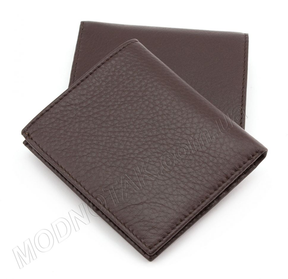 Класичне чоловіче шкіряне портмоне коричневого кольору - KARYA (19730)
