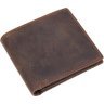 Горизонтальное мужское портмоне из винтажной кожи коричневого цвета Vintage (14965) - 1