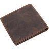 Горизонтальное мужское портмоне из винтажной кожи коричневого цвета Vintage (14965) - 2