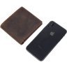 Горизонтальное мужское портмоне из винтажной кожи коричневого цвета Vintage (14965) - 4
